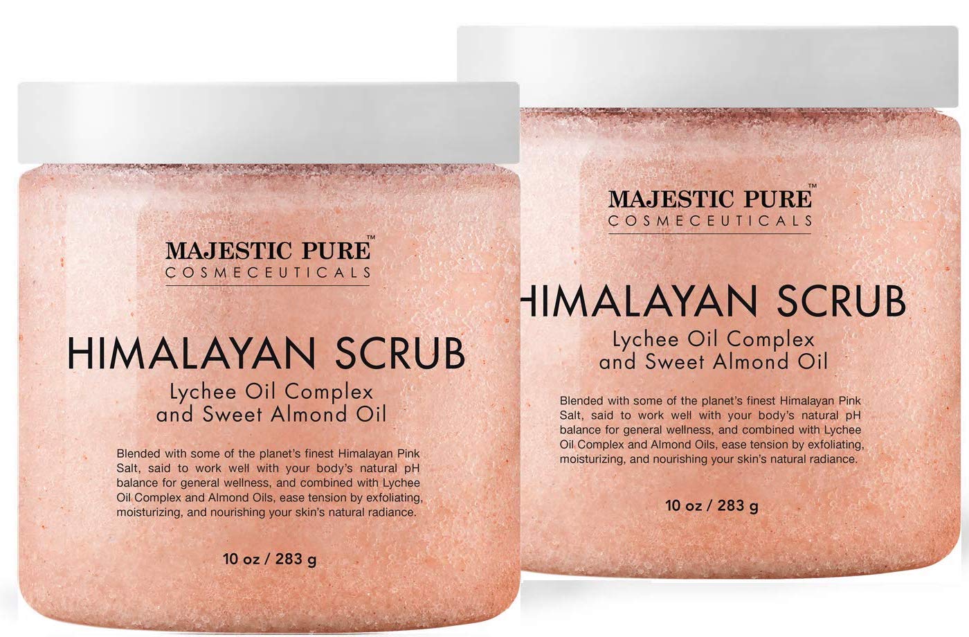 Exfoliante Corporal Majestic Pure Himalaya Salt Con Aceite De Lichi, 300 Ml - Venta Internacional.