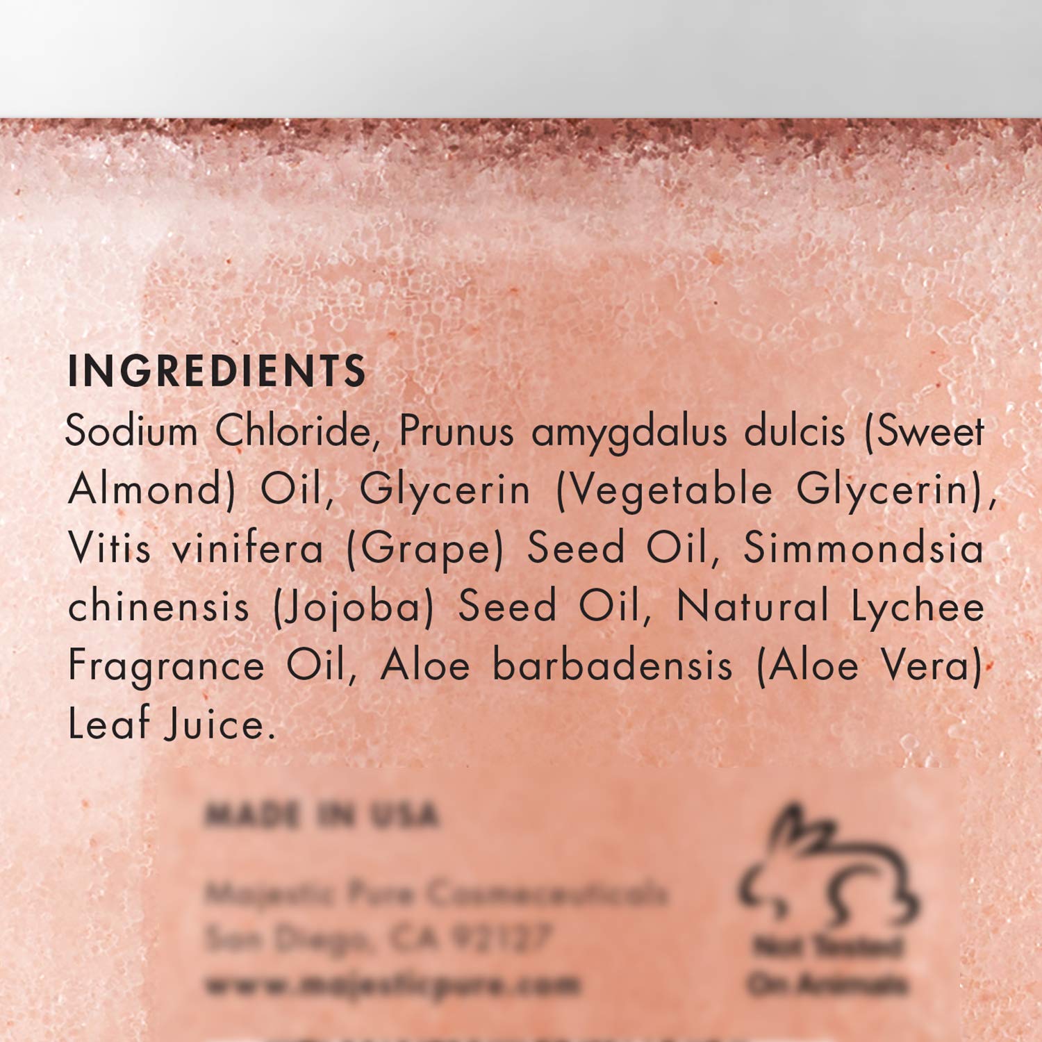 Foto 4 pulgar | Exfoliante Corporal Majestic Pure Himalaya Salt Con Aceite De Lichi, 300 Ml - Venta Internacional.