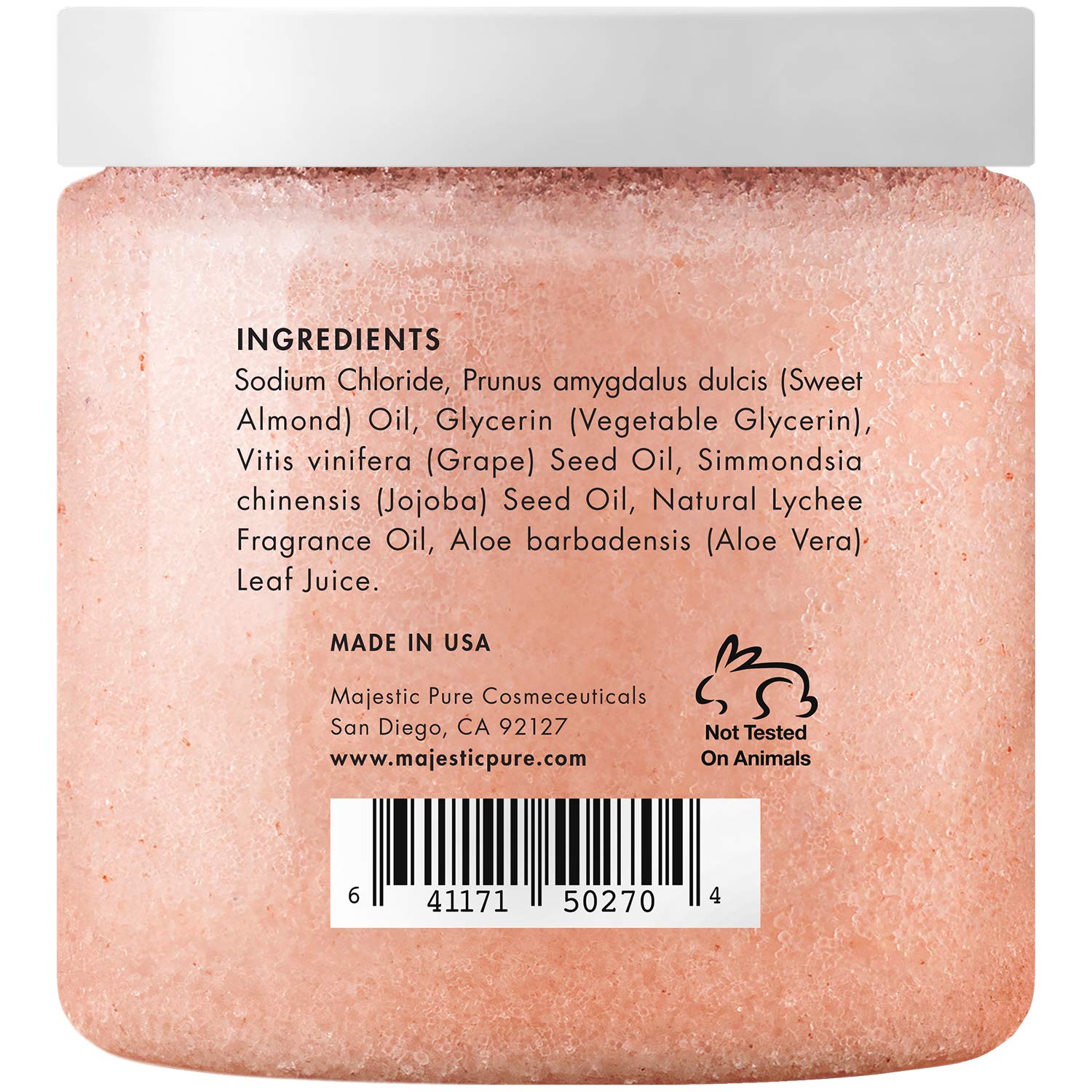 Foto 5 pulgar | Exfoliante Corporal Majestic Pure Himalaya Salt Con Aceite De Lichi, 300 Ml - Venta Internacional.