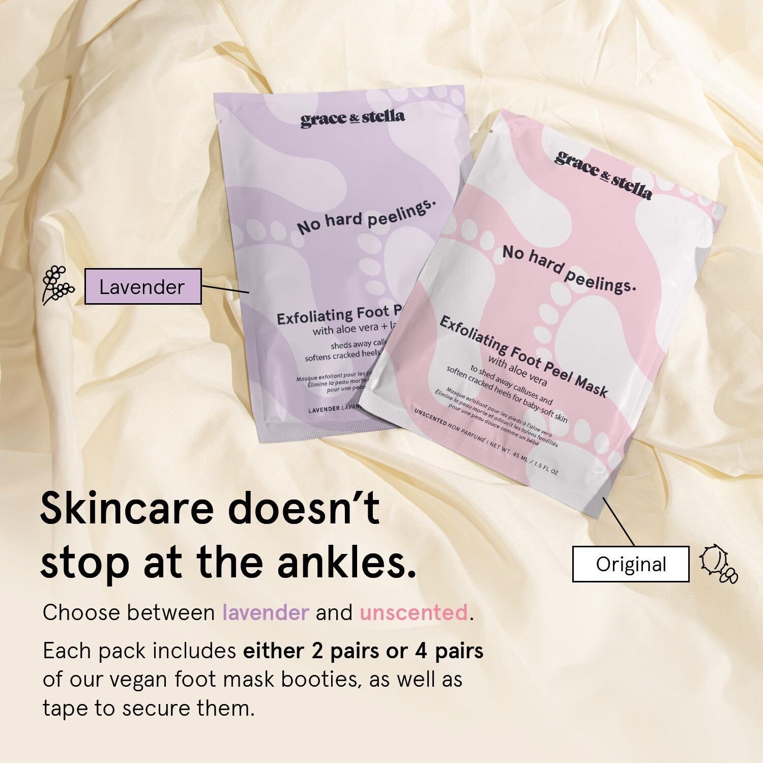 Foto 6 pulgar | Mascarilla Exfoliante Para Pies Ganadora Del Premio Grace & Stella Con Aloe Vera, 4 Pares - Venta Internacional.