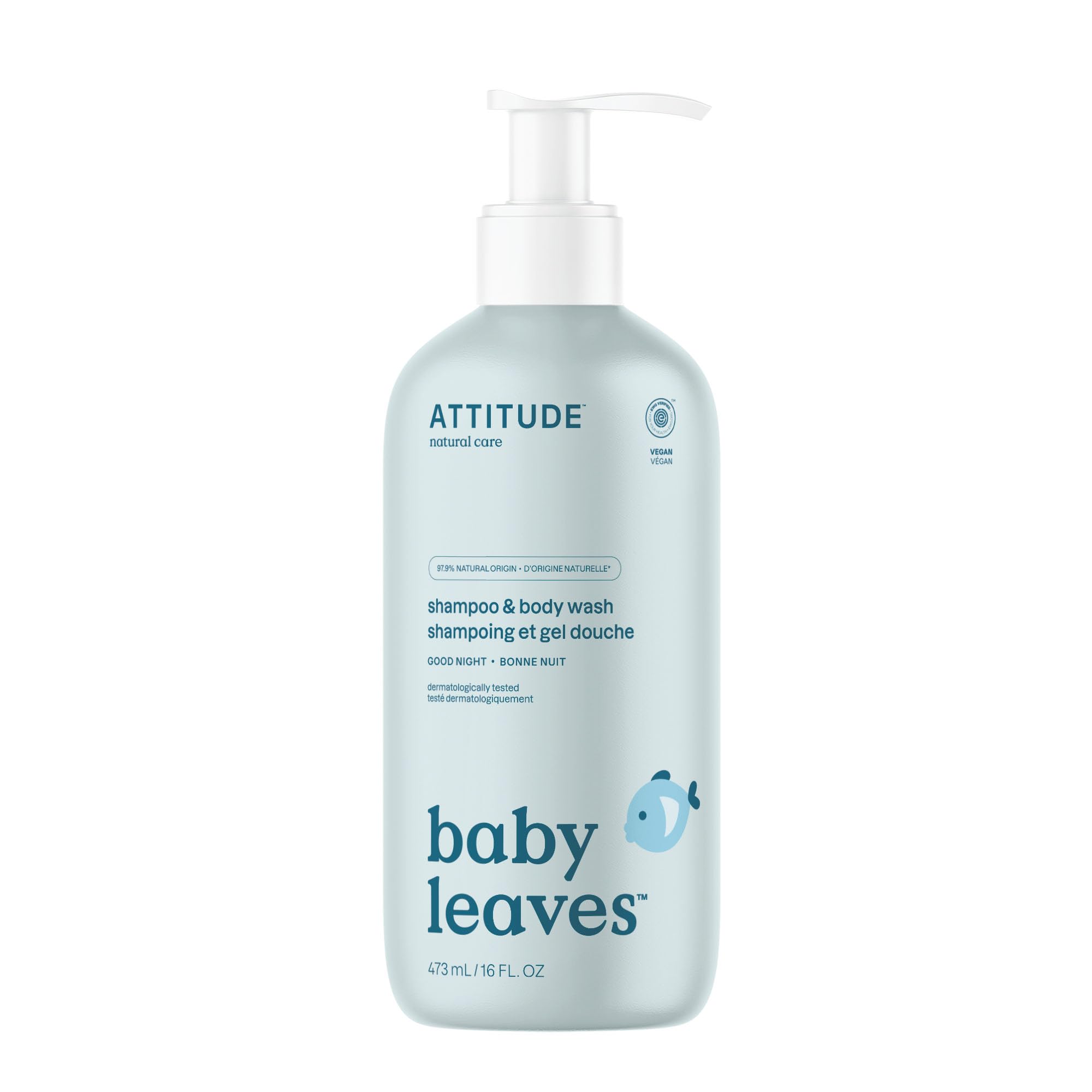 Foto 2 pulgar | Champú Y Gel De Baño Attitude 2 En 1 Para Bebé 473 Ml - Venta Internacional.