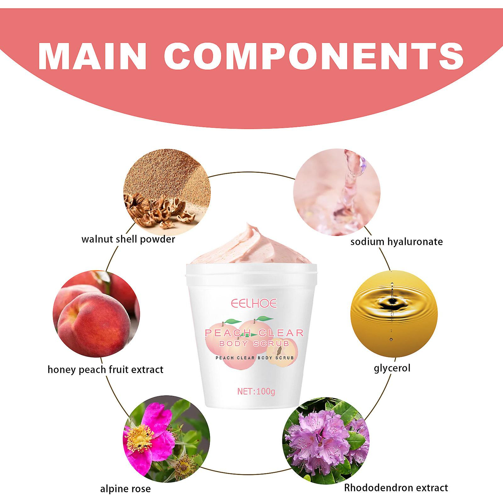 Foto 5 pulgar | Crema Exfoliante Corporal Huoguo Peach Para Limpieza Profunda Y Blanqueamiento De La Piel - Venta Internacional.