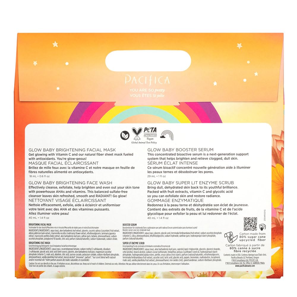 Foto 5 pulgar | Kit De Cuidado De La Piel Pacifica Beauty Glow Baby Vitamin C Vegan - Venta Internacional.