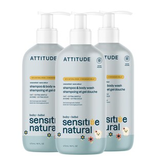 Foto 1 | Champú Y Gel De Baño Attitude 2 En 1 Para Bebés 480 Ml (paquete De 3) - Venta Internacional.