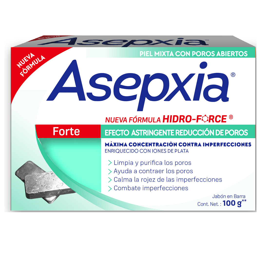 Foto 2 pulgar | Asepxia Jbn Fte 100G