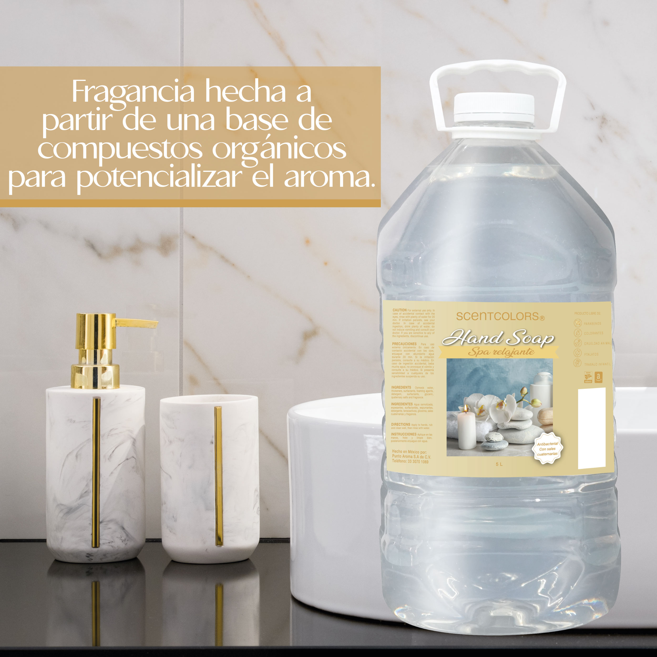 Foto 3 | Jabón para Manos Líquido 5l - Scent Colors - (Spa Relajante)