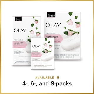 Foto 5 | Jabón Olay Fresh Outlast paquete de 4 Unidades 94 ml con Fresa Blanca Y Menta - Venta Internacional