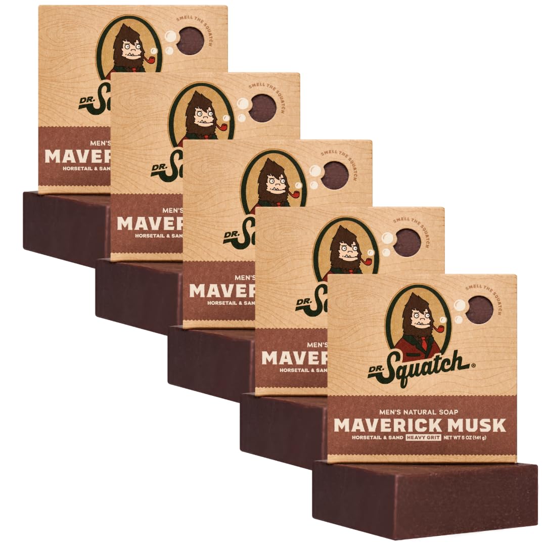 Barra de Jabón Dr. Squatch Paquete de 5 Unidades Maverick Musk Natural para Hombre - Venta Internacional