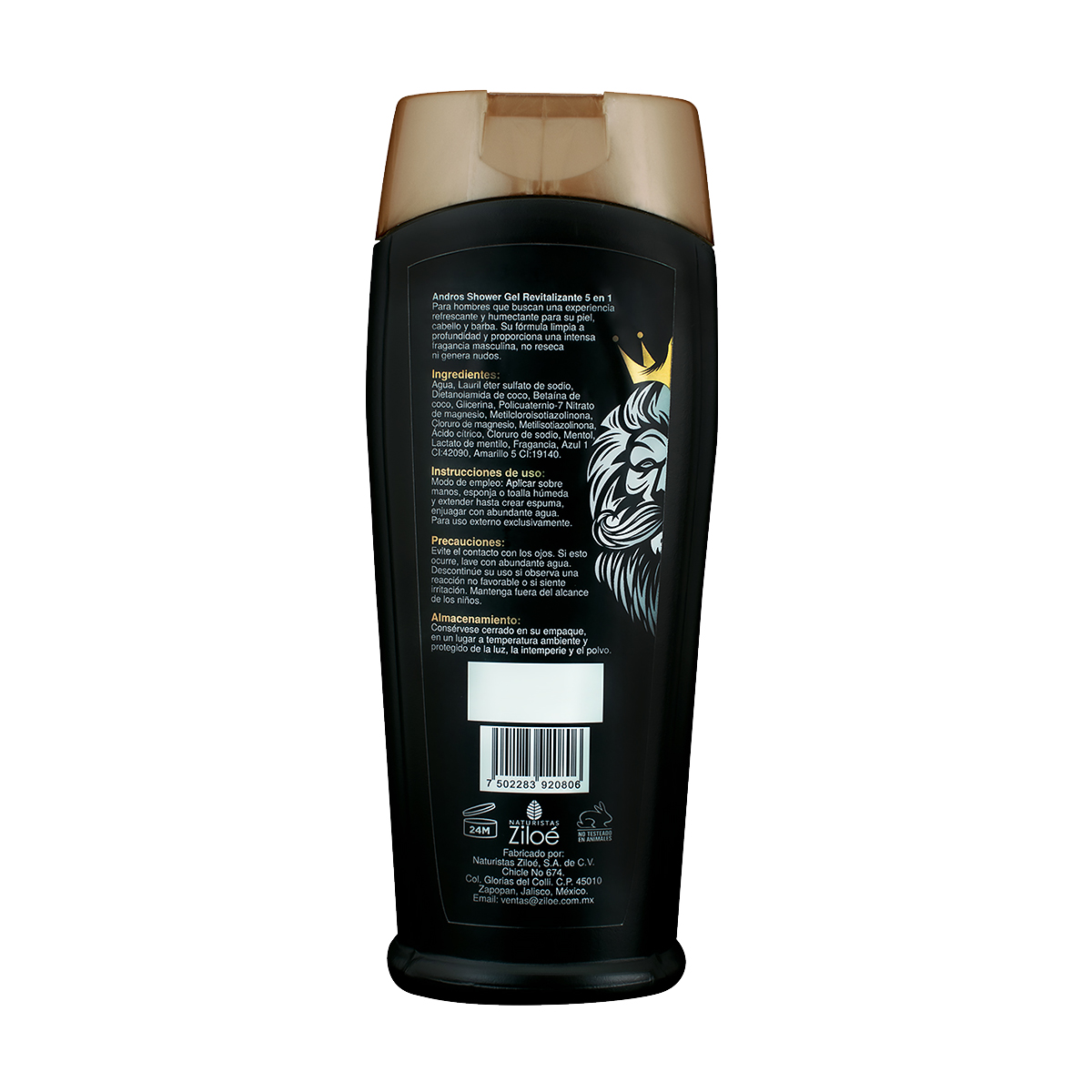 Foto 2 | Gel De Ducha Andros 400ml Jabón Líquido Para Hombres Cuerpo