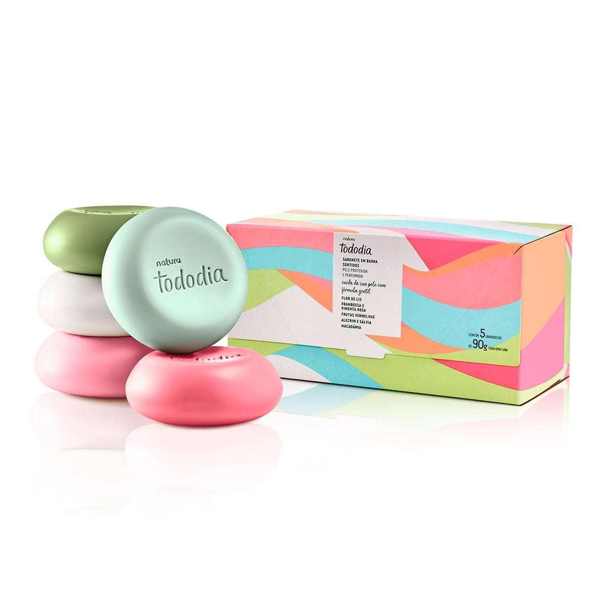Jabón En Barra Natura Tododia Pure Vegetable 5 X 90 G - Venta Internacional.