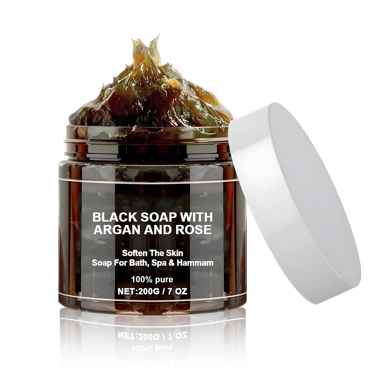 Foto 1 | Jabón Negro Zawina Morocco Con Argán Y Rosa 200 G - Venta Internacional.