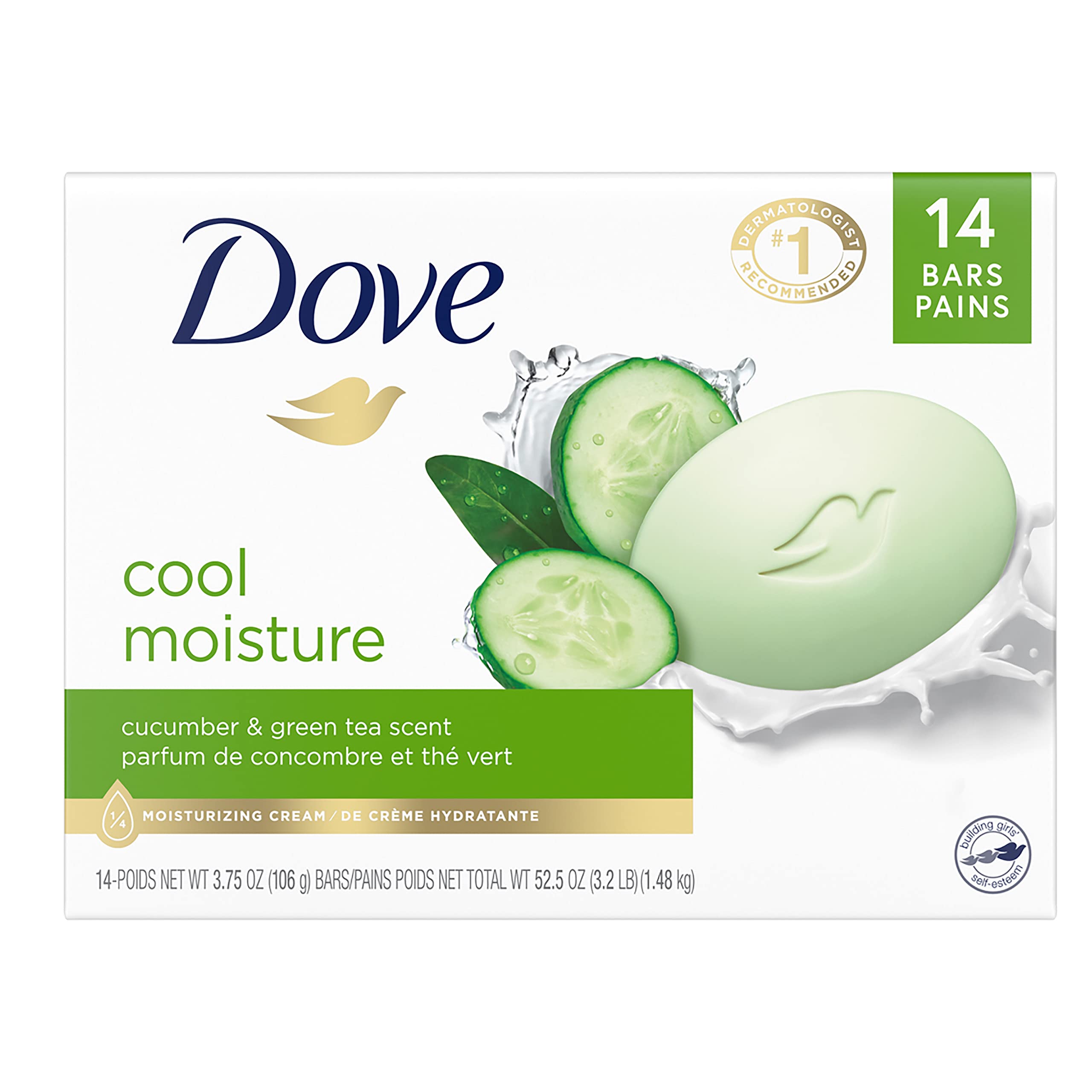 Beauty Bar Dove Skin Care, Pepino Y Té Verde, 110 G, 14 Peniques - Venta Internacional. $887