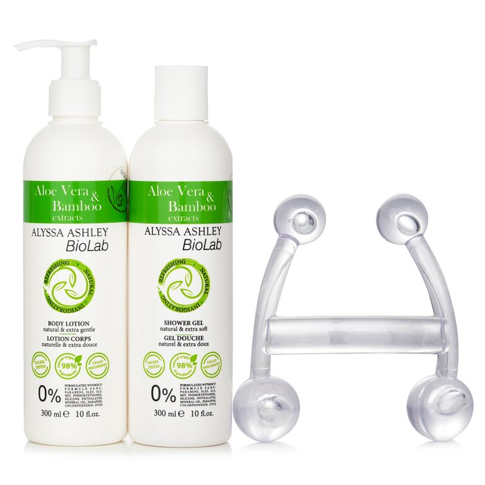 Foto 2 pulgar | Set de 2 Lociones Corporales Biolab de Aloe Vera y Bambú 300 ml Más Ducha 3 Unidades - Venta Internacional