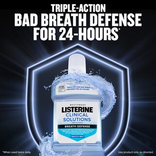 Foto 3 | Enjuague Bucal Listerine Clinical Solutions Breath Defense, 1 Litro - Venta Internacional.