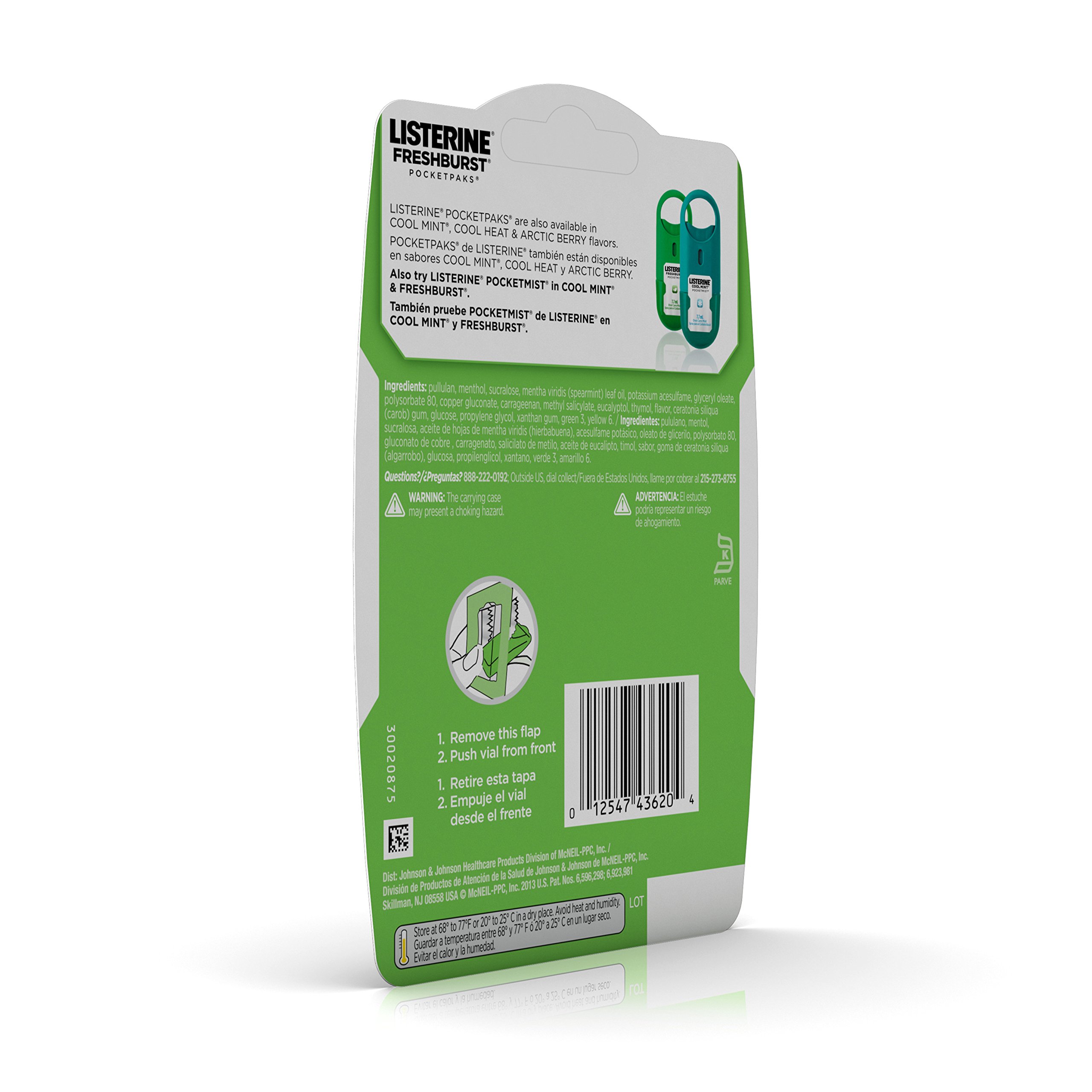 Foto 4 | Breath Strips Listerine Pocketpaks Fresh Burst, 72 Unidades, 2 Unidades - Venta Internacional.