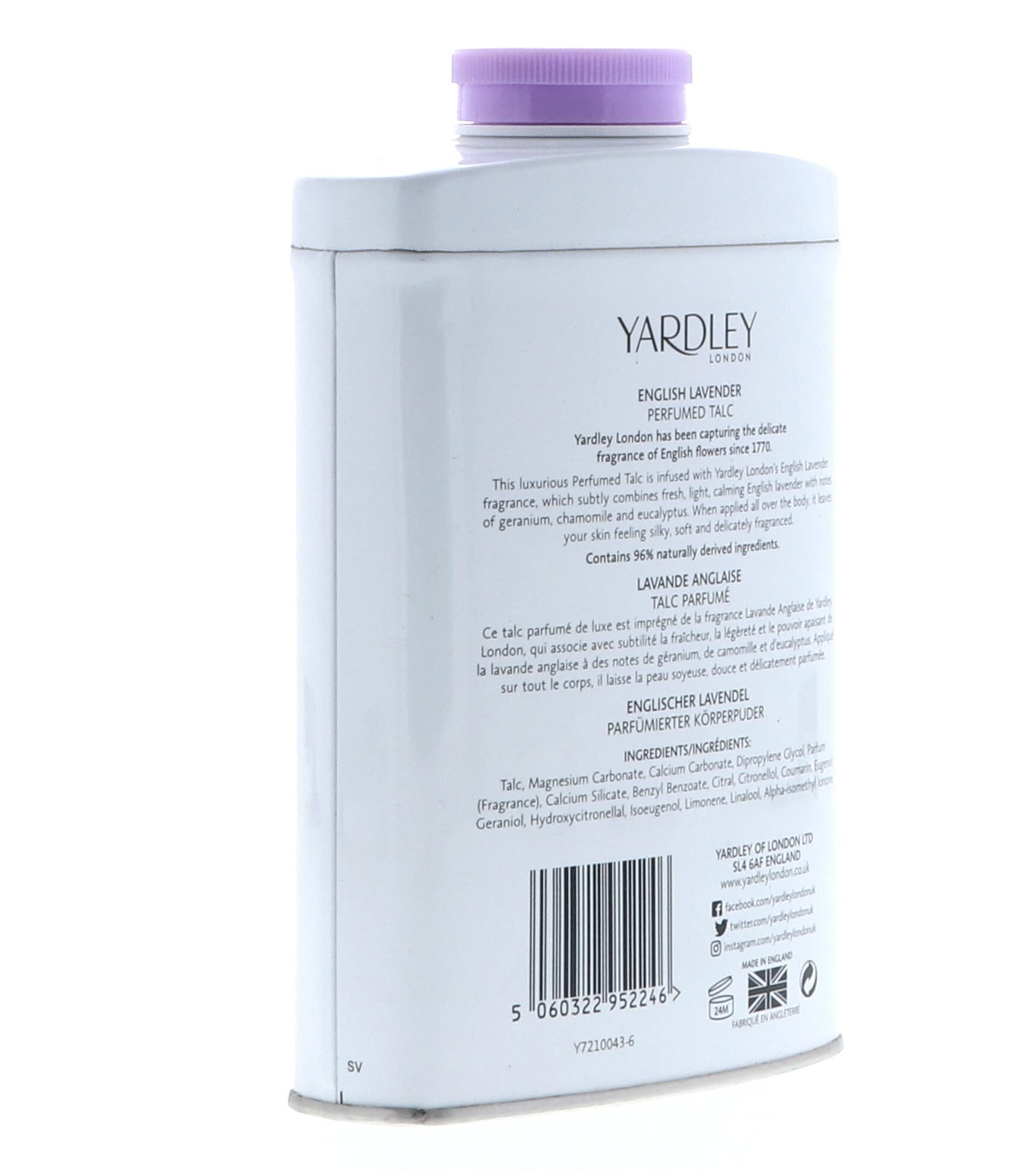 Foto 5 pulgar | Talco Perfumado Yardley London English Lavender Para Mujer, 200 G - Venta Internacional.