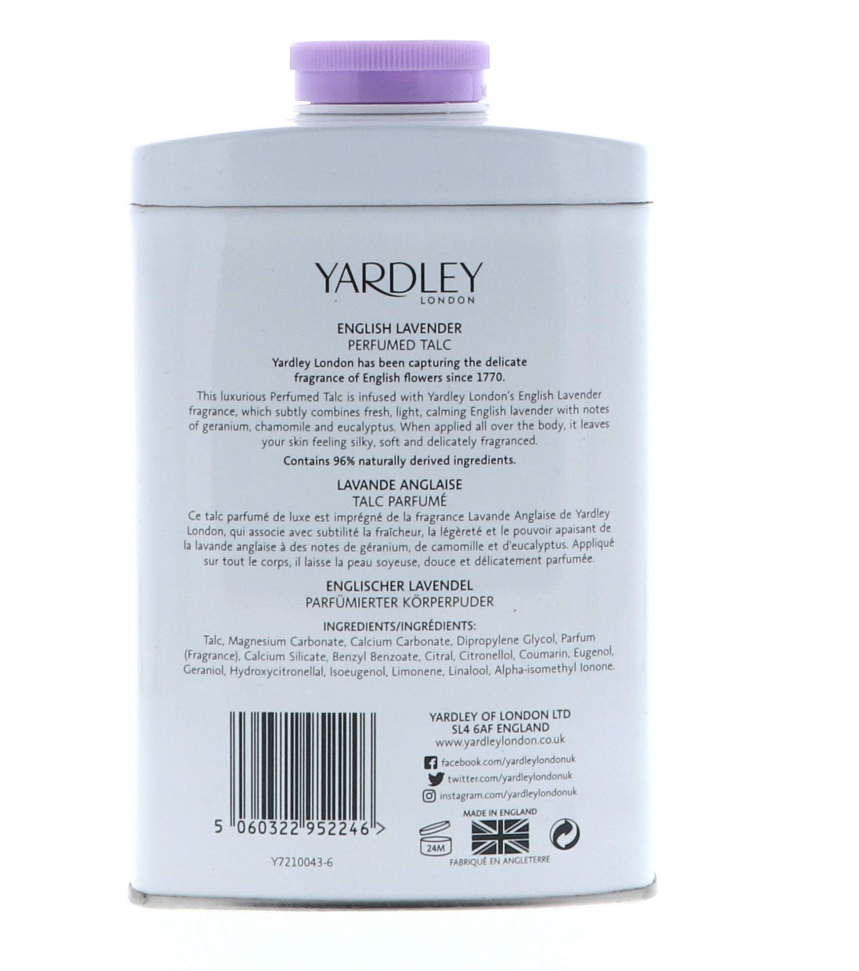 Foto 6 pulgar | Talco Perfumado Yardley London English Lavender Para Mujer, 200 G - Venta Internacional.