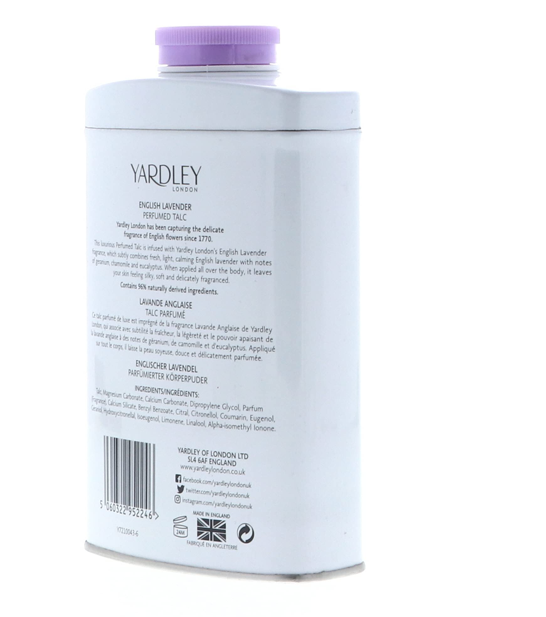 Foto 7 pulgar | Talco Perfumado Yardley London English Lavender Para Mujer, 200 G - Venta Internacional.