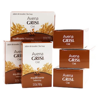 Foto 1 | Jabón Grisi Oat Cleansing Balancing Con Avena Natural, Paquete De 6 - Venta Internacional.