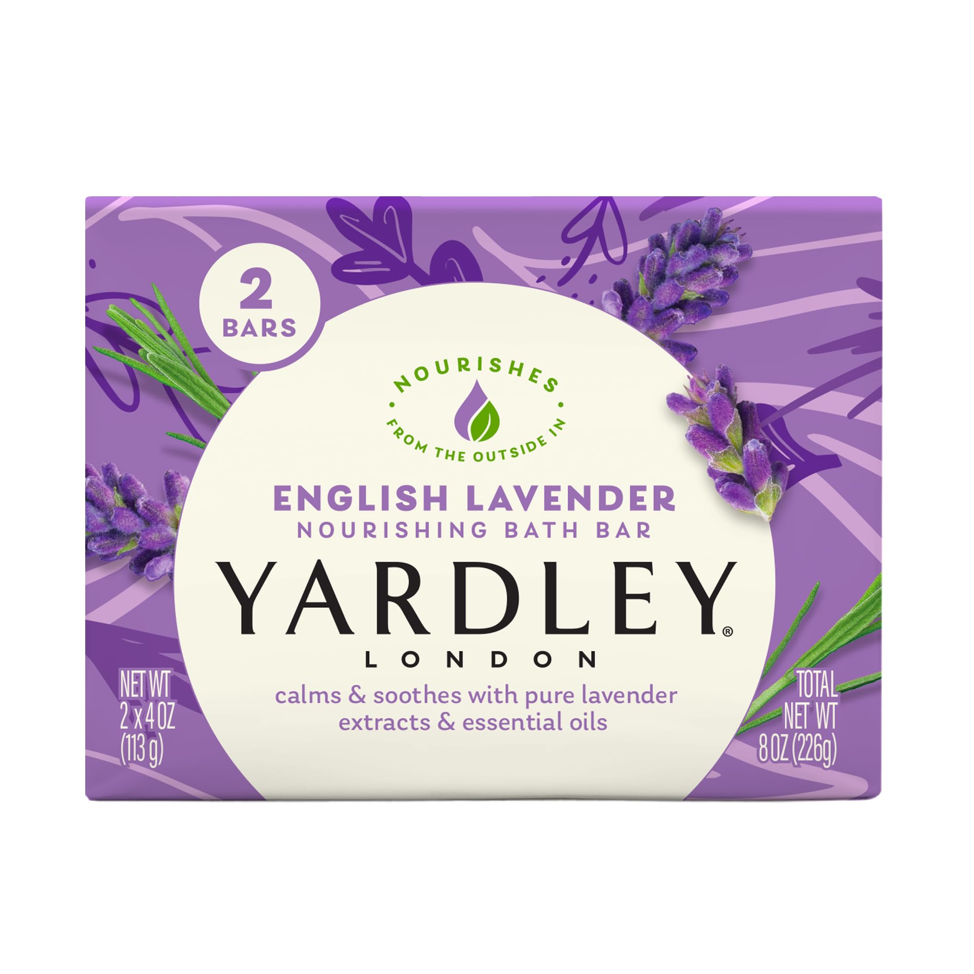 Foto 2 pulgar | Jabón En Barra Yardley London Nourishing English Lavender 120 Ml X2 - Venta Internacional.