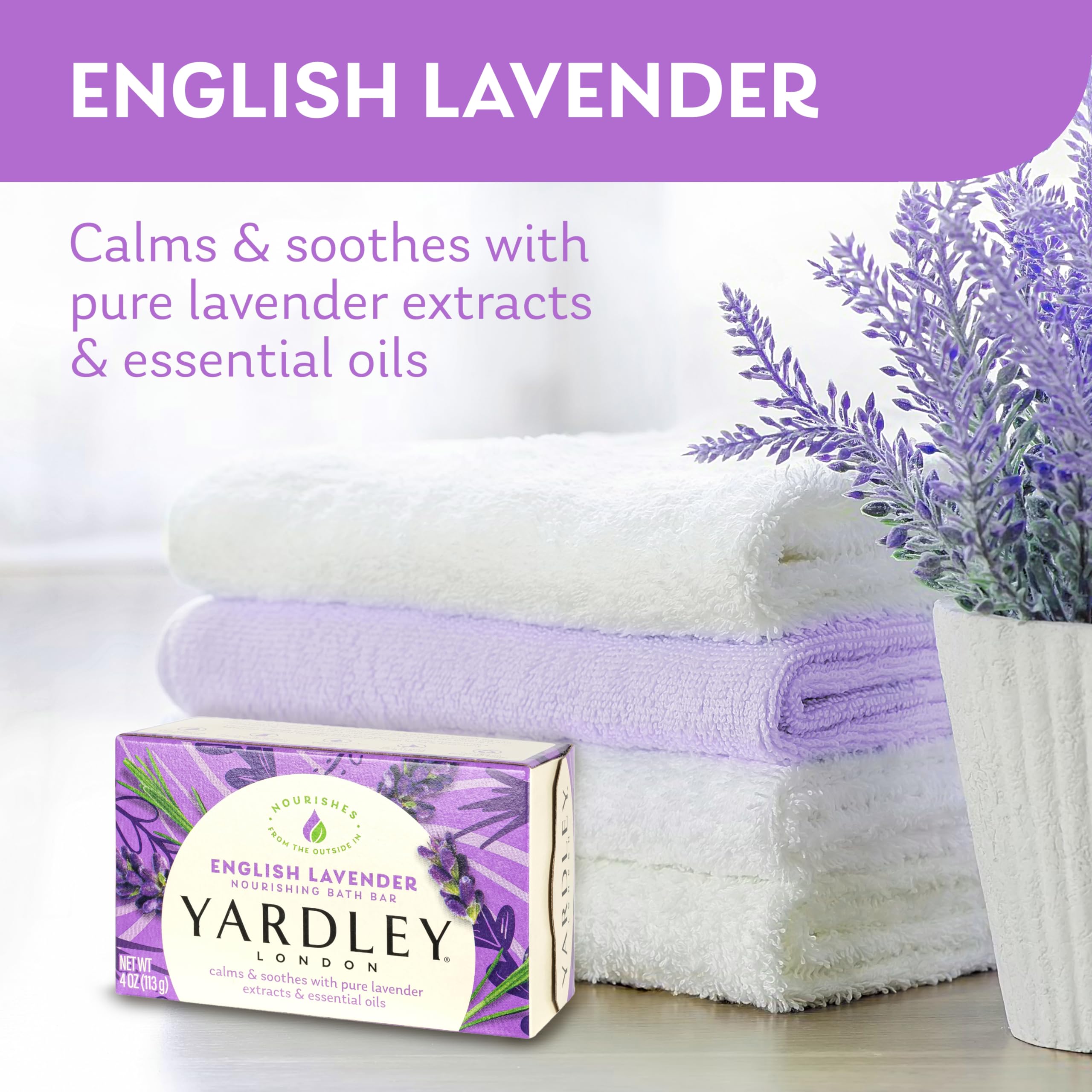 Foto 3 pulgar | Jabón En Barra Yardley London Nourishing English Lavender 120 Ml X2 - Venta Internacional.