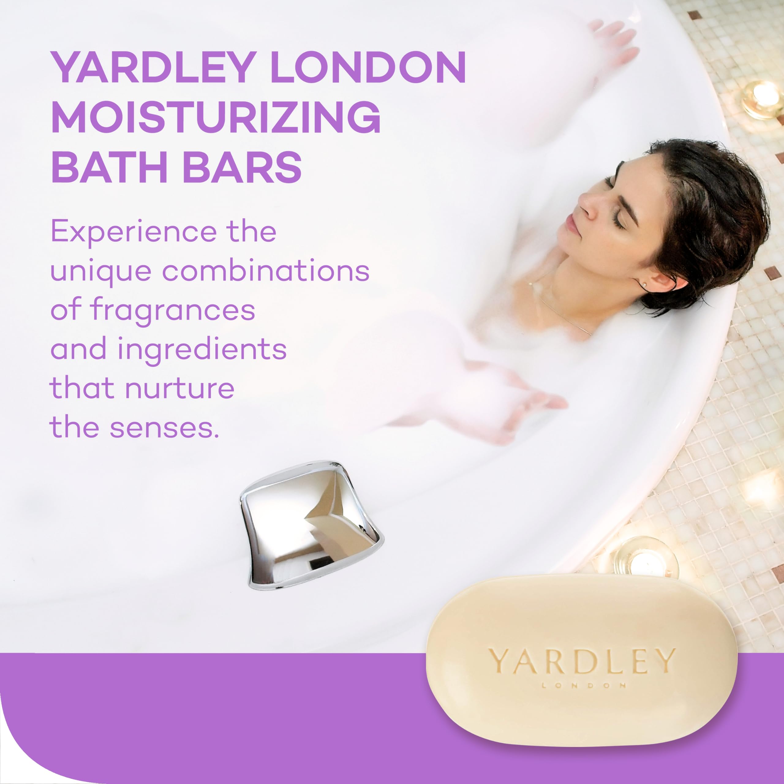 Foto 4 pulgar | Jabón En Barra Yardley London Nourishing English Lavender 120 Ml X2 - Venta Internacional.