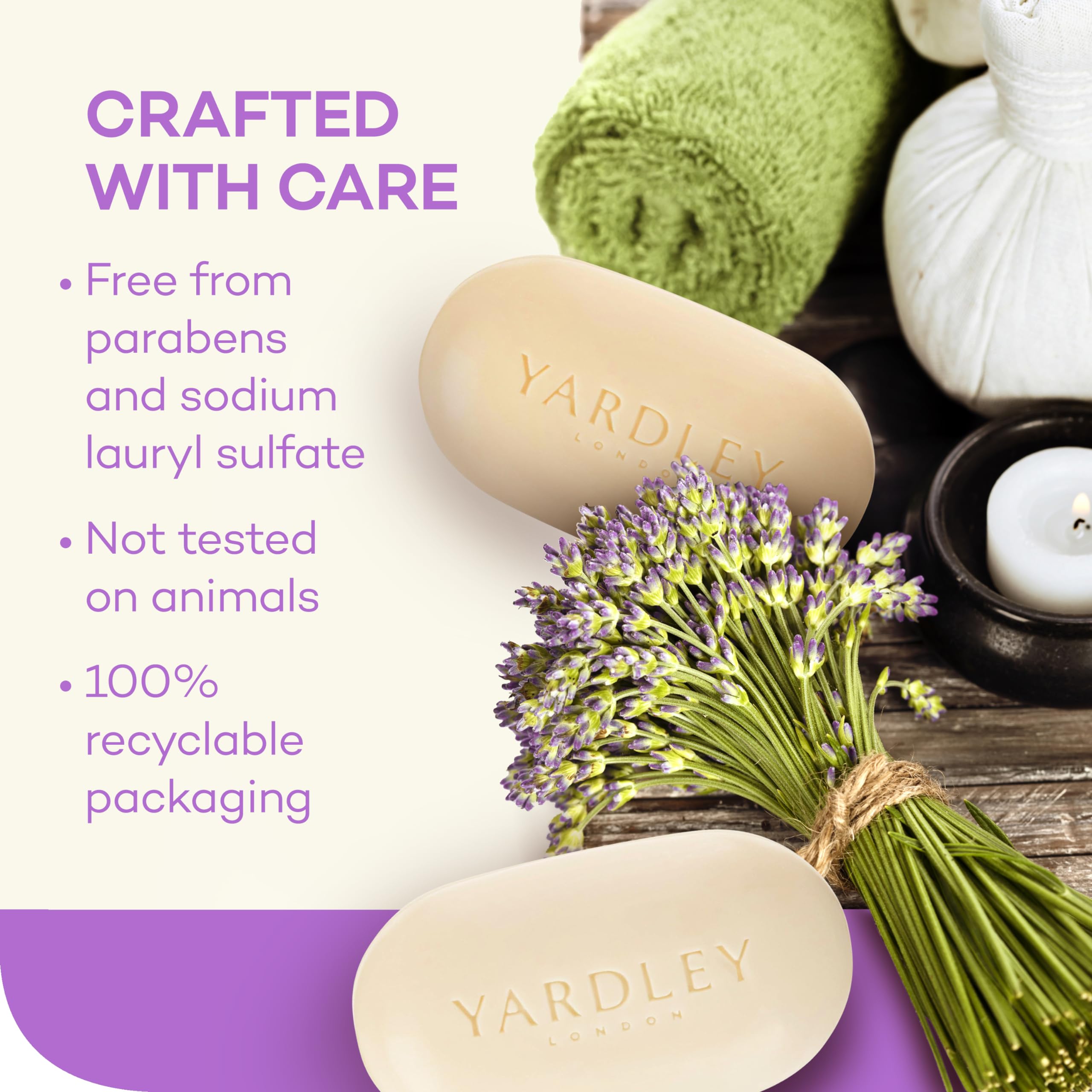 Foto 5 pulgar | Jabón En Barra Yardley London Nourishing English Lavender 120 Ml X2 - Venta Internacional.