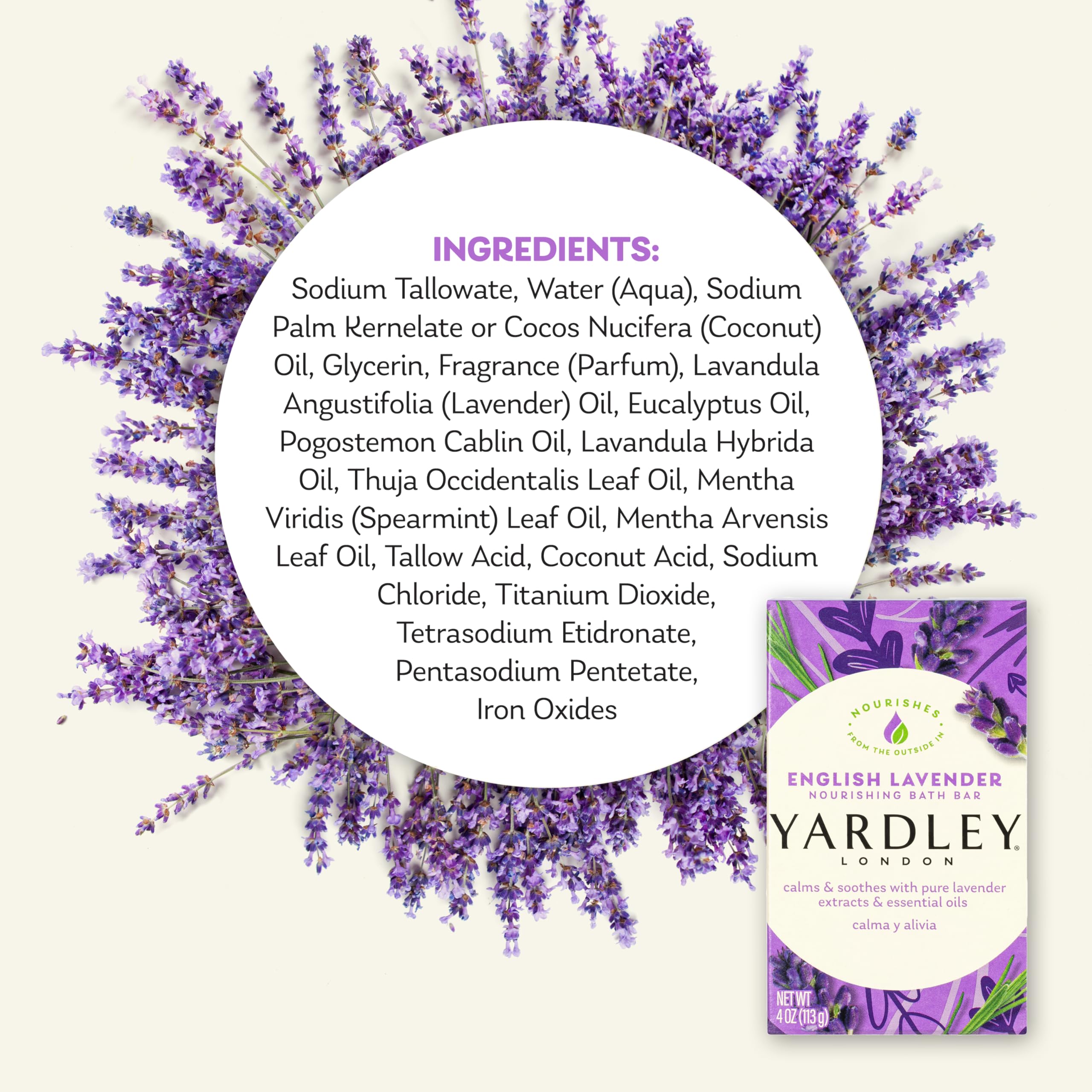 Foto 7 pulgar | Jabón En Barra Yardley London Nourishing English Lavender 120 Ml X2 - Venta Internacional.