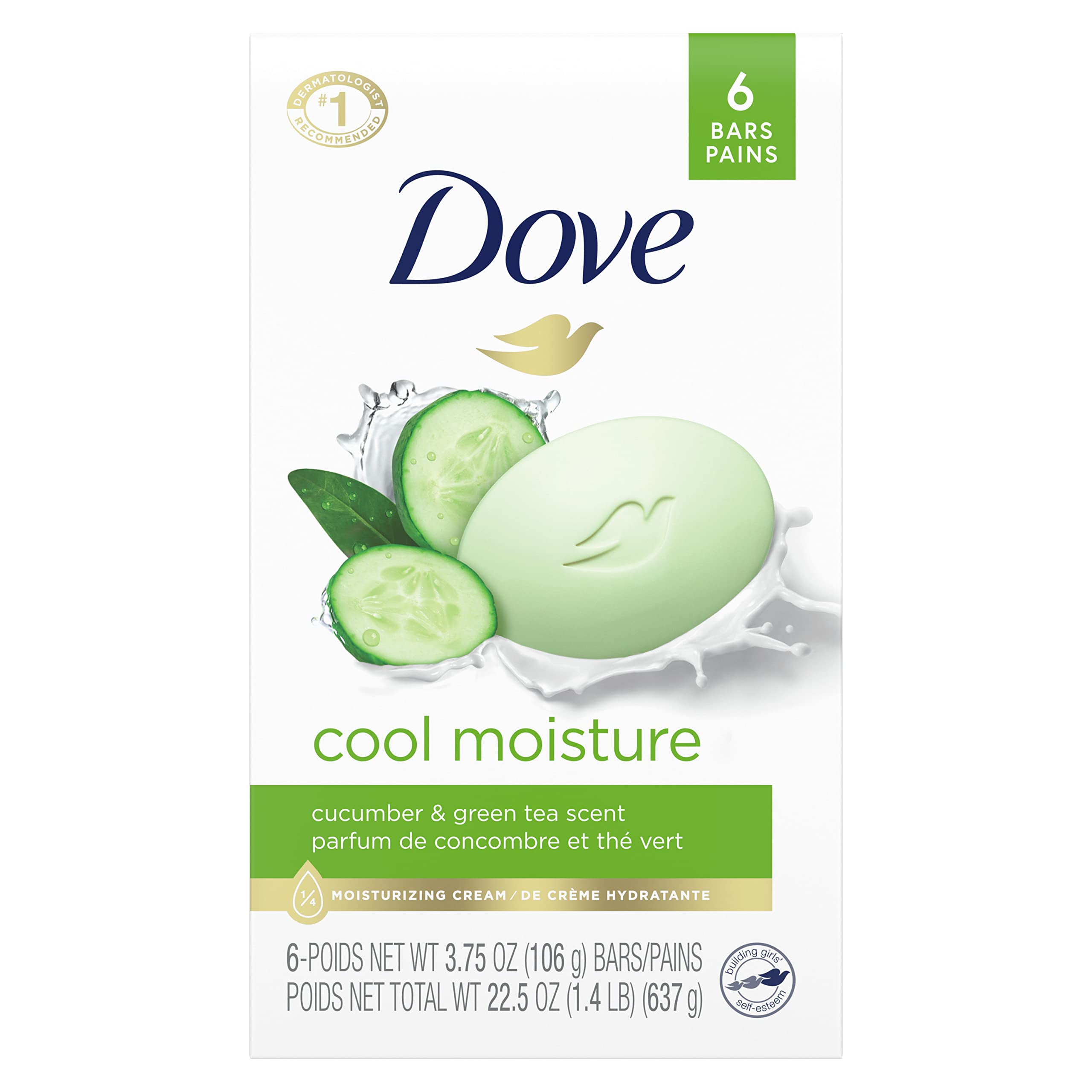 Foto 2 pulgar | Beauty Bar Dove Go, Pepino Fresco Y Té Verde, 120 Ml, 6 Barritas - Venta Internacional.