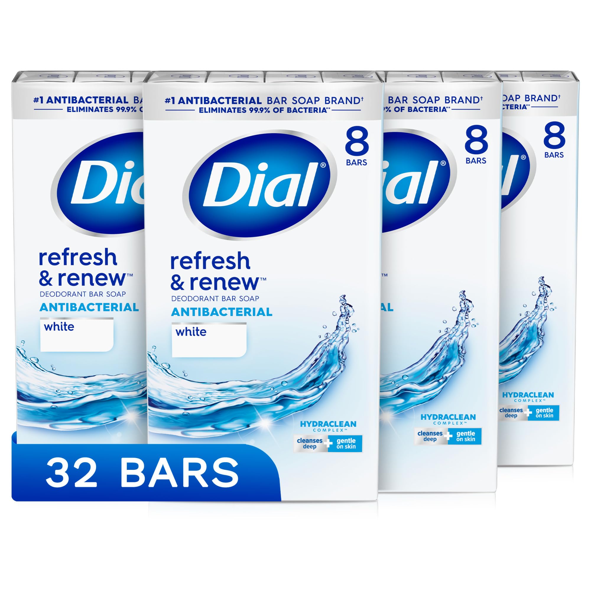 Foto 2 pulgar | Soap Dial Antibacterial Refresh & Renew, 32 Barras, 4 Onzas - Venta Internacional.