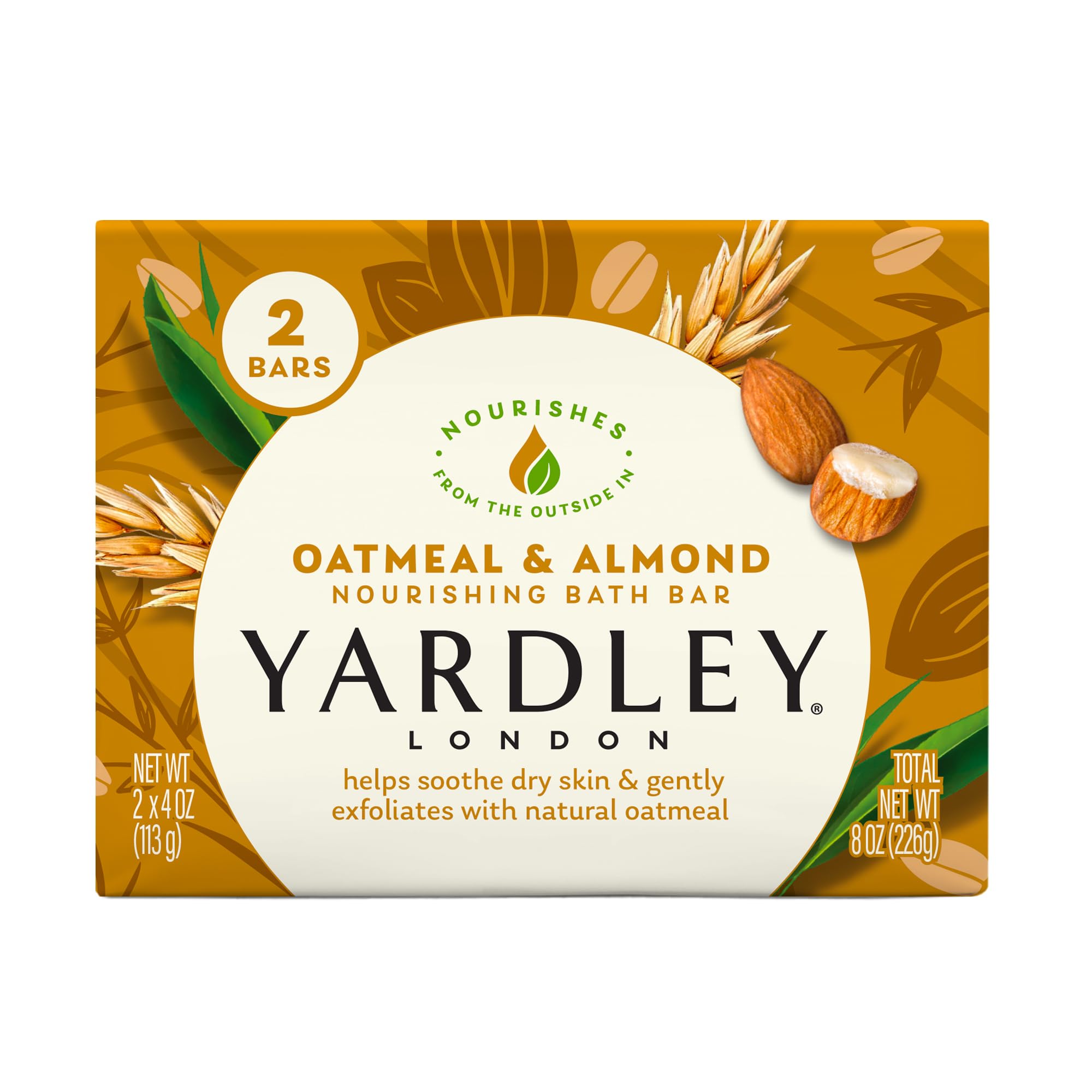 Jabón Yardley London Con Aroma A Avena Y Almendras, 100 G, Paquete De 2 - Venta Internacional.