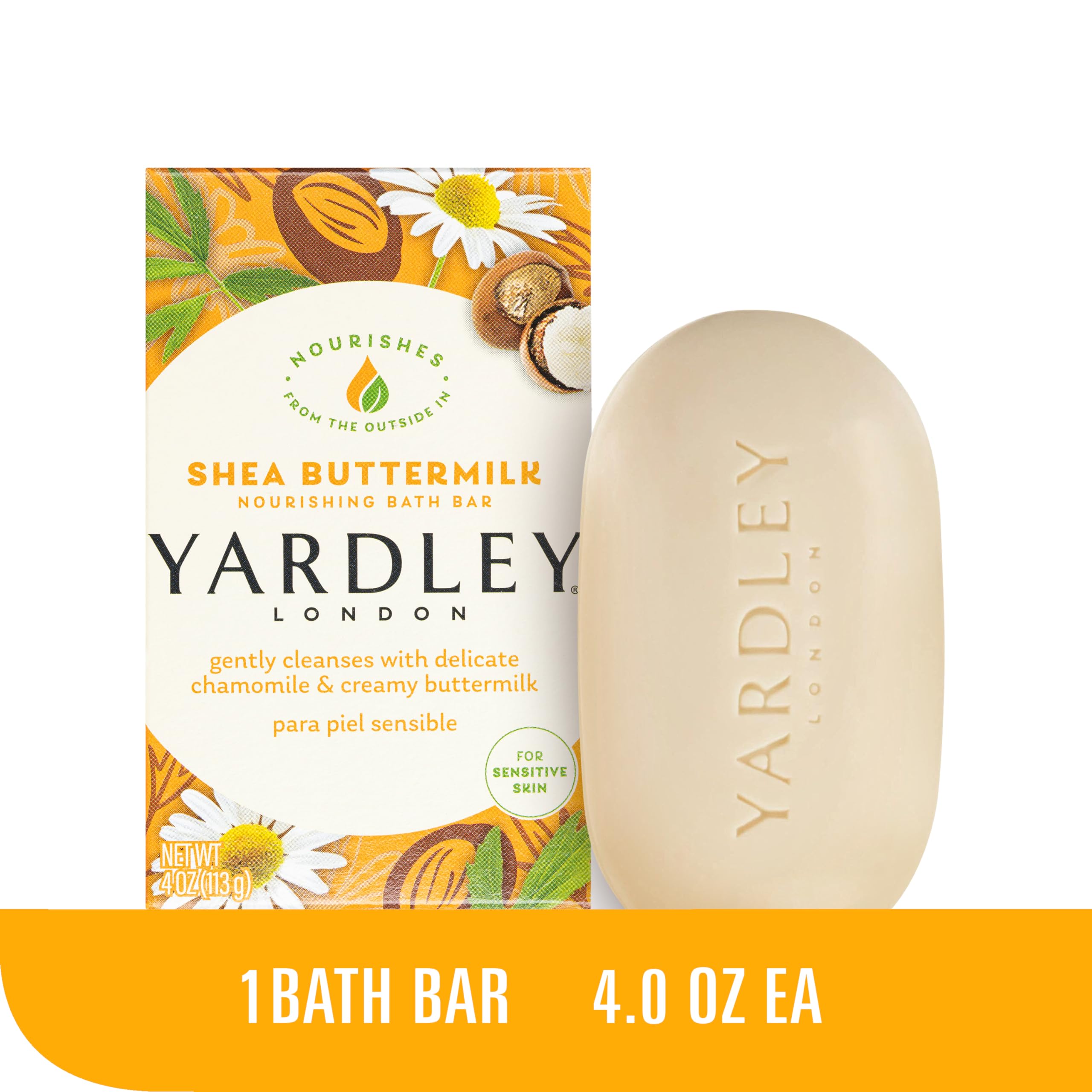 Foto 3 pulgar | Jabón De Baño En Barra Yardley London Nourishing Karité Buttermilk 120 Ml - Venta Internacional.