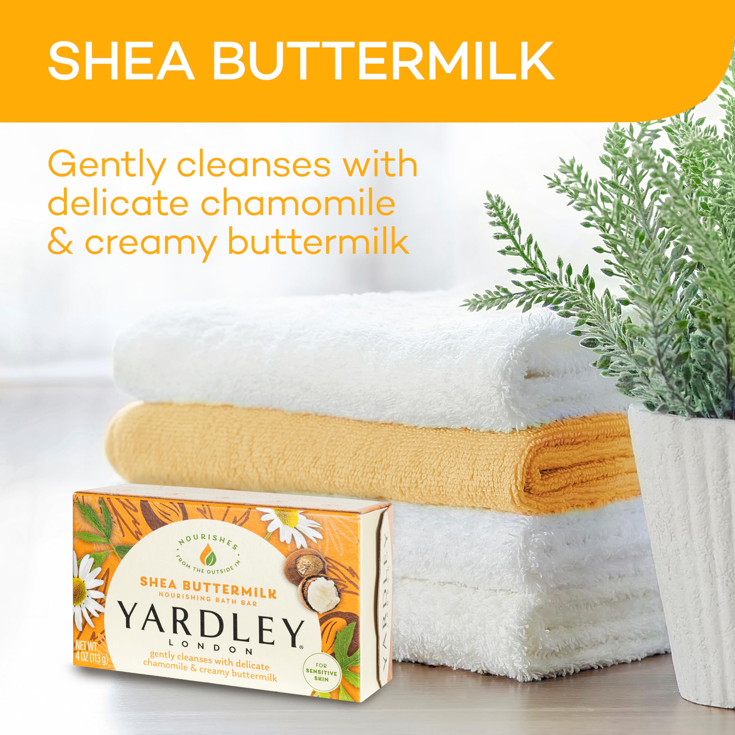 Foto 4 pulgar | Jabón De Baño En Barra Yardley London Nourishing Karité Buttermilk 120 Ml - Venta Internacional.