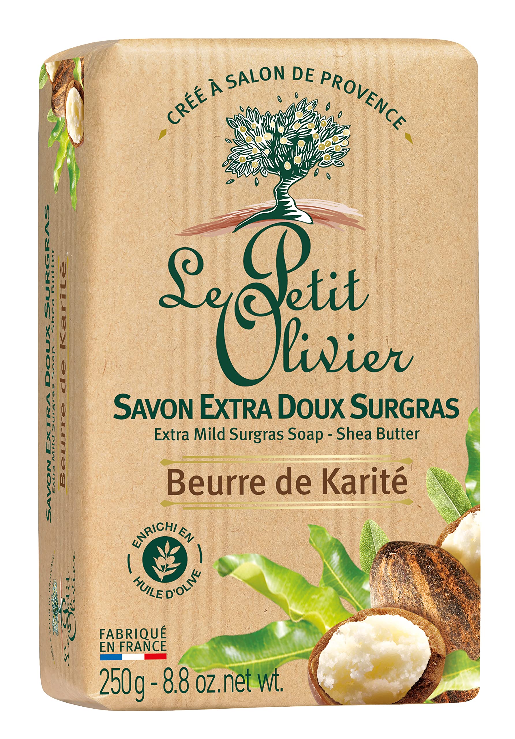 Jabón Le Petit Olivier Manteca De Karité Surgras Extra Suave, 250 Ml - Venta Internacional.