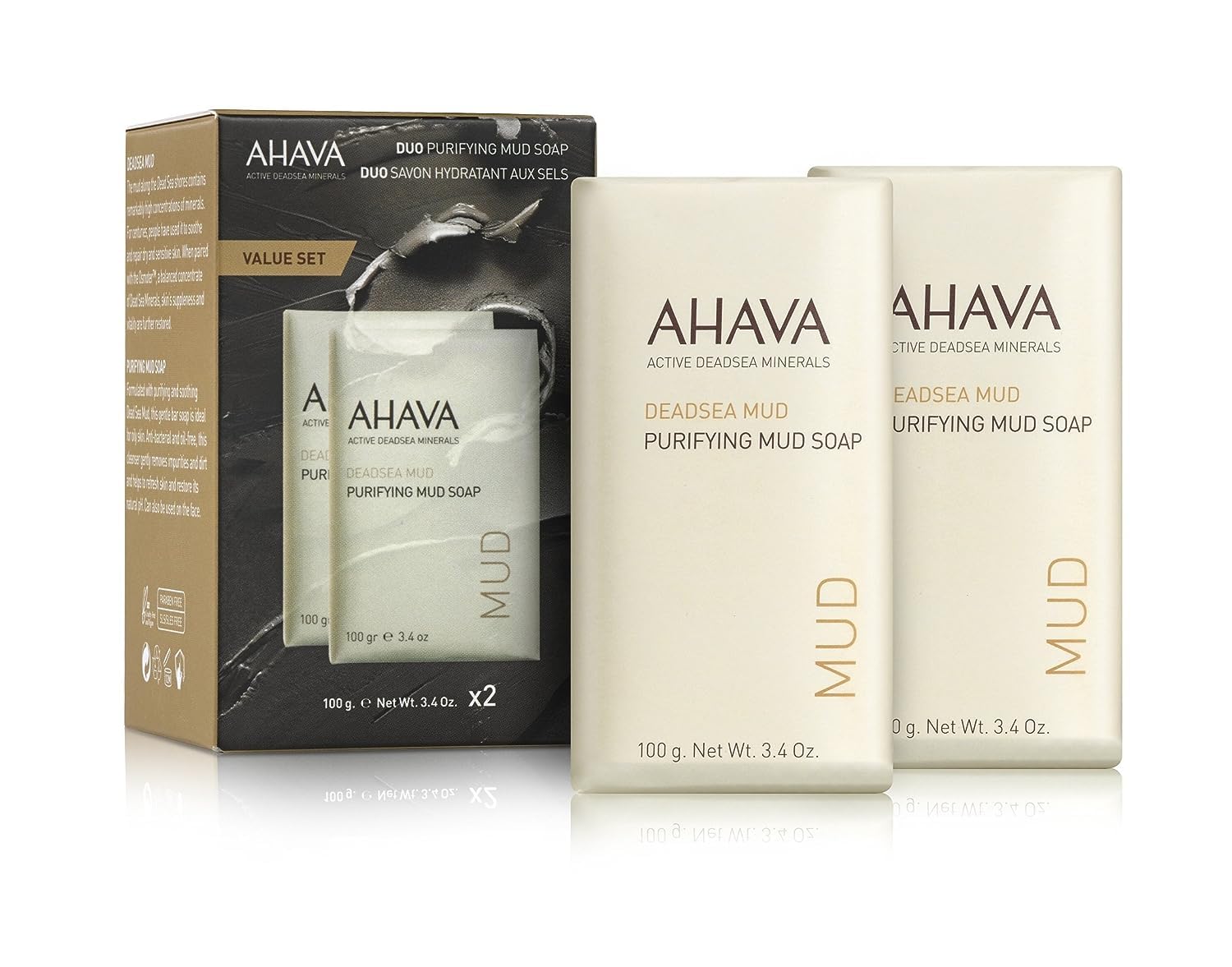 Foto 2 pulgar | Jabón Purificador De Lodo Del Mar Muerto Ahava Para Rostro Y Cuerpo, 200 Ml (x2) - Venta Internacional.