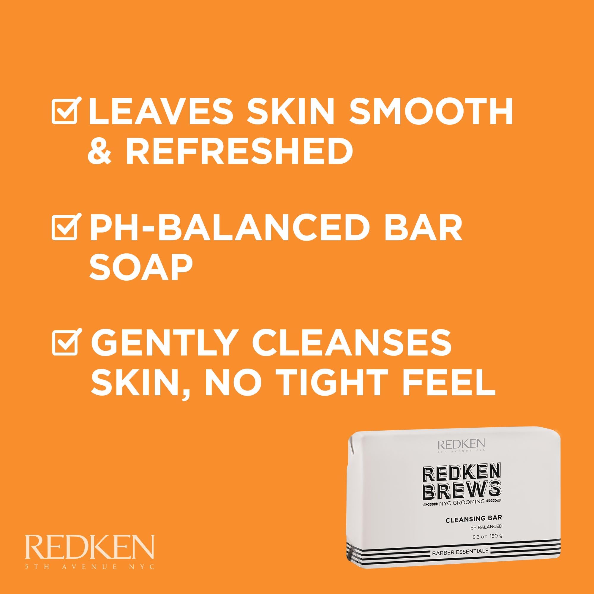 Foto 5 | Jabón En Barra Redken Brews Cleanse Para Hombre, 150 Ml, Hidratante - Venta Internacional.