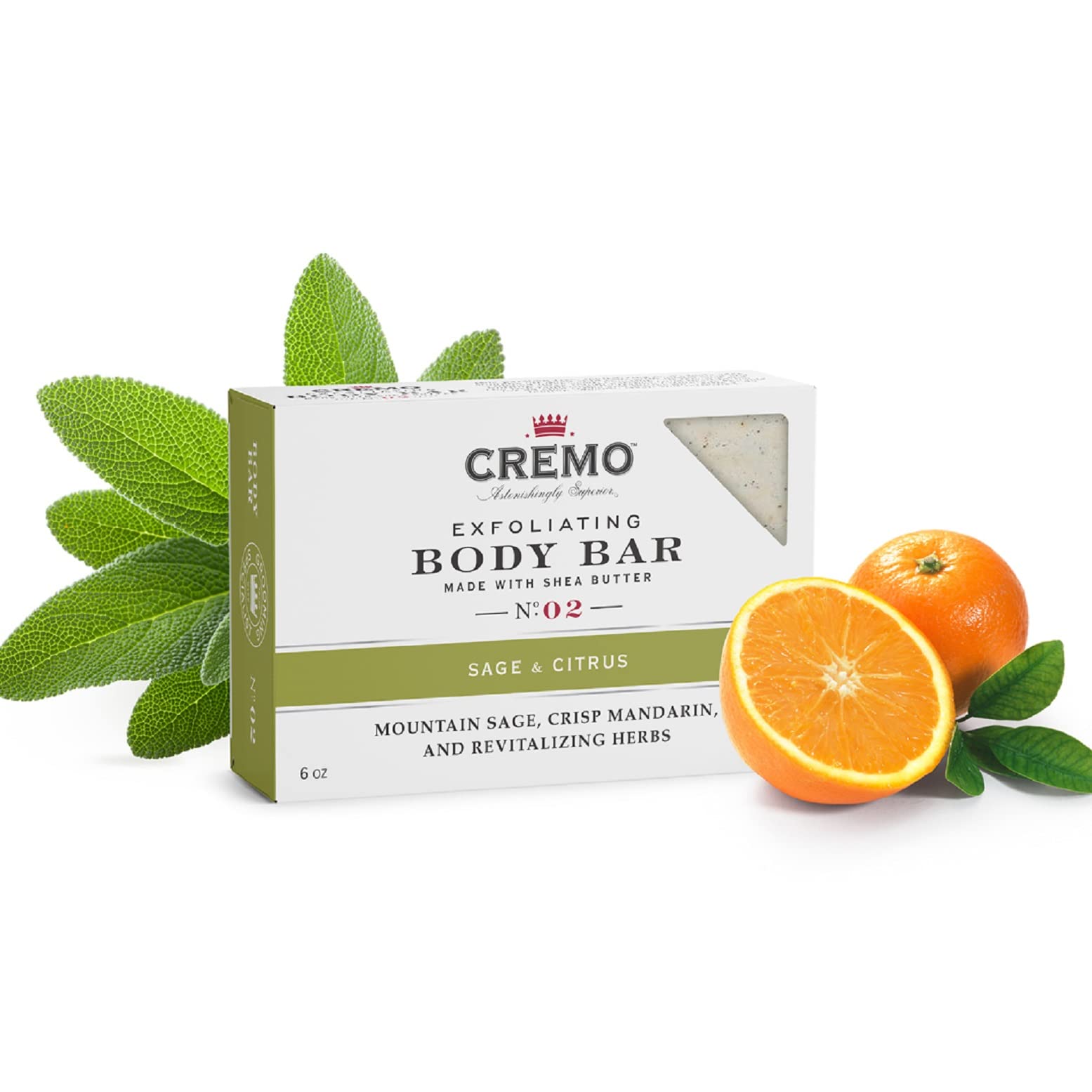 Foto 7 | Barras Corporales Exfoliantes Cremo Sage & Citrus Con Piedra De Lava (x2) - Venta Internacional.