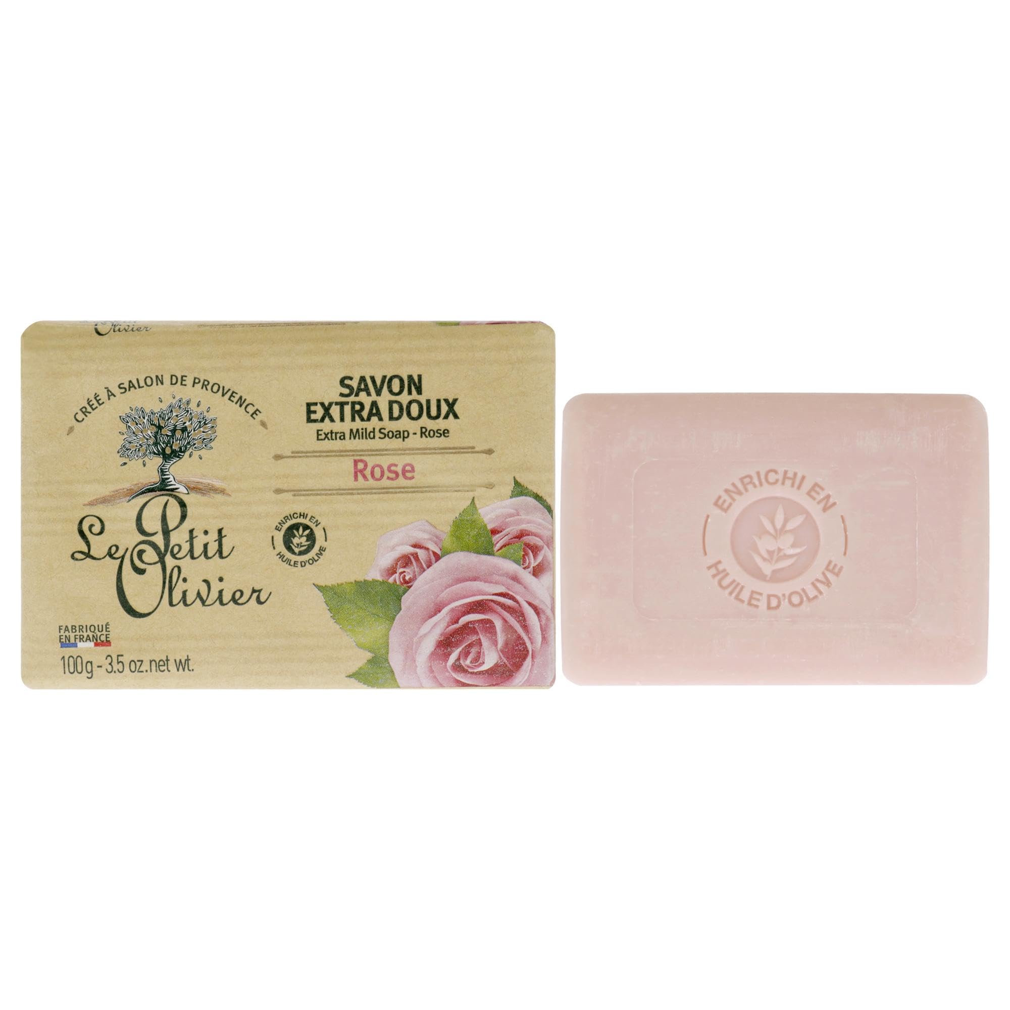 Jabón Le Petit Olivier Extra Suave Rose 100 G Con Aceite De Oliva - Venta Internacional.