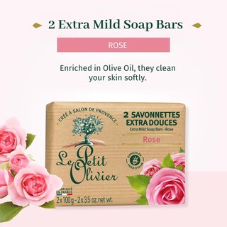 Foto 2 | Jabón Le Petit Olivier Extra Suave Rose 100 G Con Aceite De Oliva - Venta Internacional.