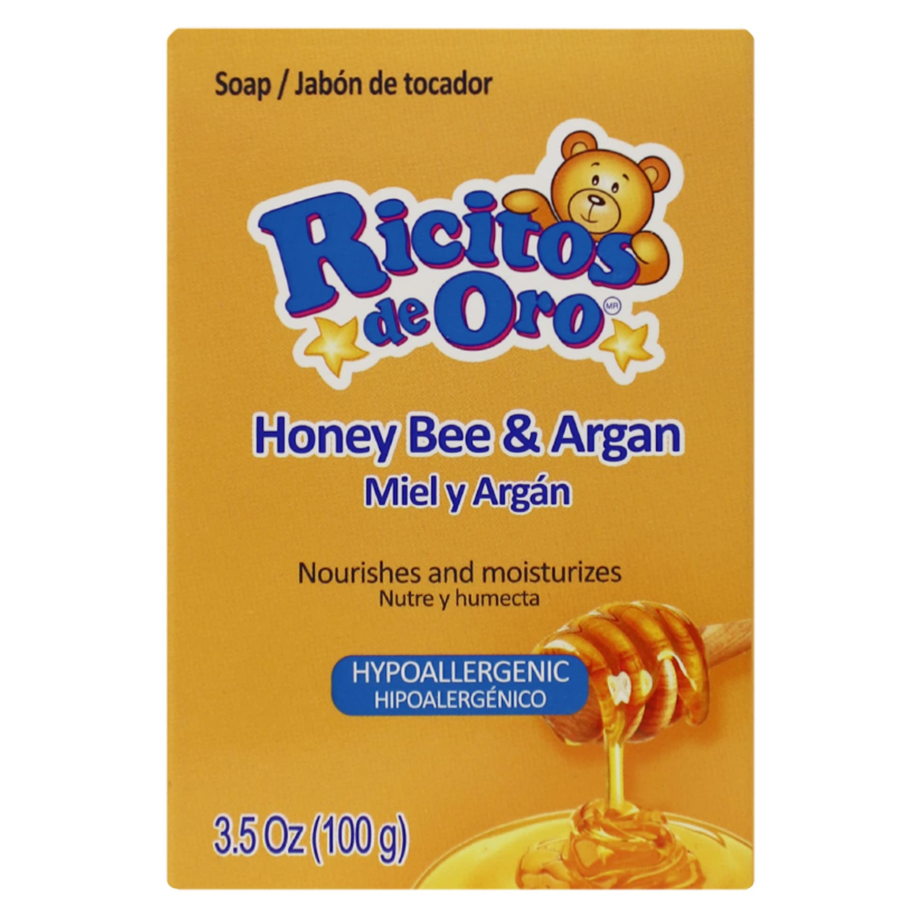 Foto 3 | Jabón En Barra Ricitos De Oro Honey Bee Hipoalergénico, 100 G, Paquete De 6 - Venta Internacional.