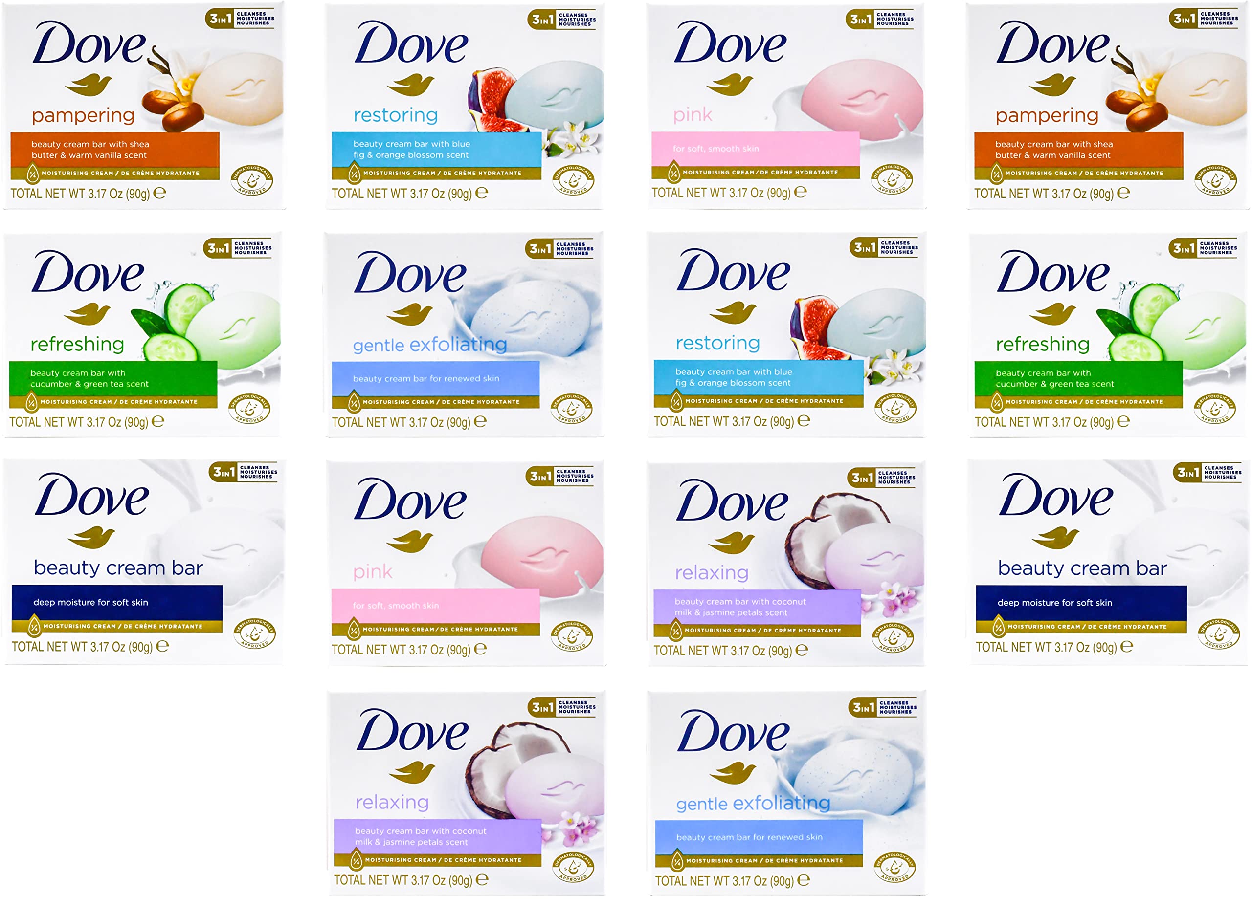 Foto 2 pulgar | Soap Dove Beauty Bar Go Fresh Con Manteca De Karité Y Leche De Coco, 90 G X 14 - Venta Internacional.