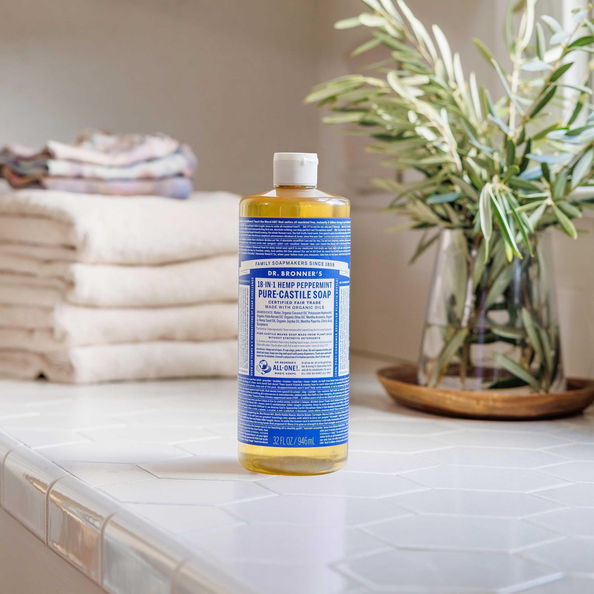 Foto 6 | Jabón Líquido Dr. Bronner's Pure-castile Peppermint 946ml - Venta Internacional.