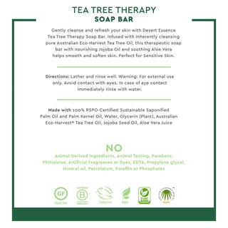 Foto 5 | Jabón En Barra Limpiador Desert Essence Tea Tree Therapy 150 Ml - Venta Internacional.