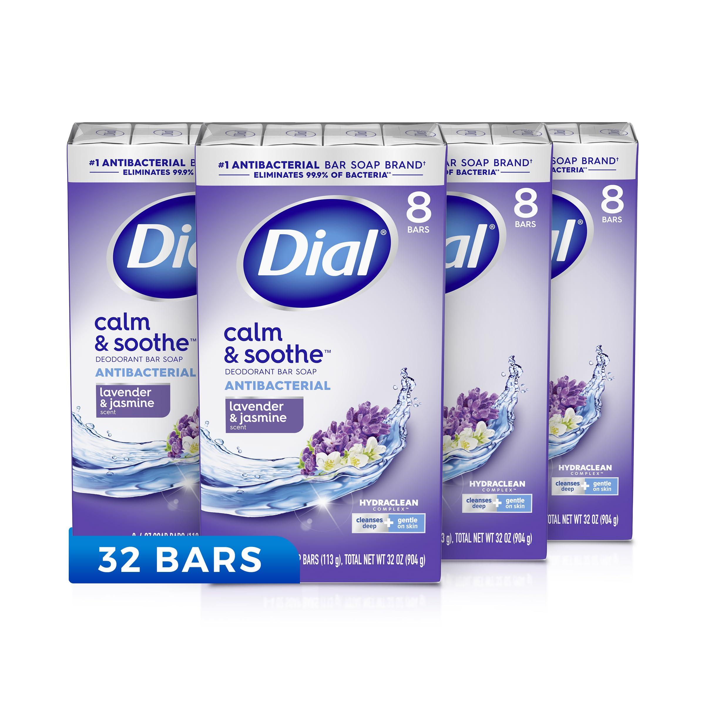 Desodorante Antibacteriano Completo Soap Dial, 8 Barras, 4 Onzas - Venta Internacional.