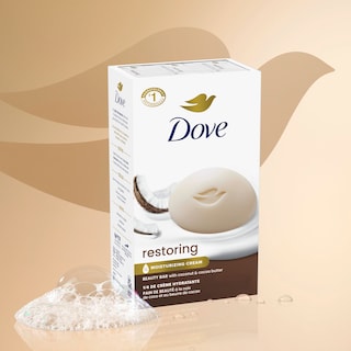 Foto 3 | Barra De Belleza Soap Dove Beauty Bar Restauradora Con Manteca De Coco Y Cacao, 110 G, 6 Unidades - Venta Internacional.