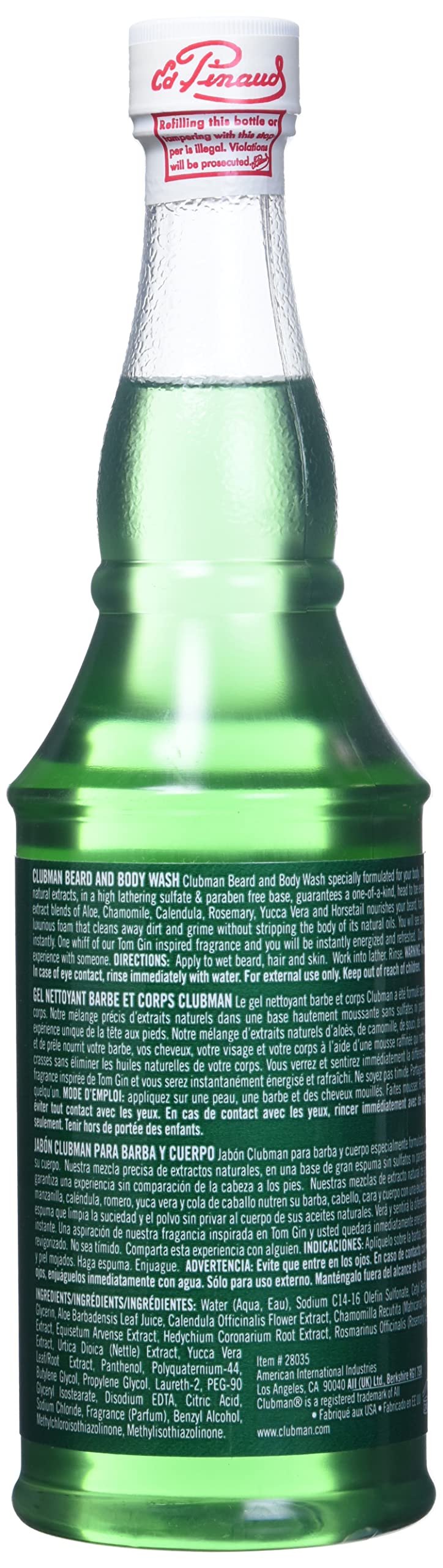 Foto 3 pulgar | Gel de Baño y Barba Clubman Pinaud 430 Ml - Venta Internacional