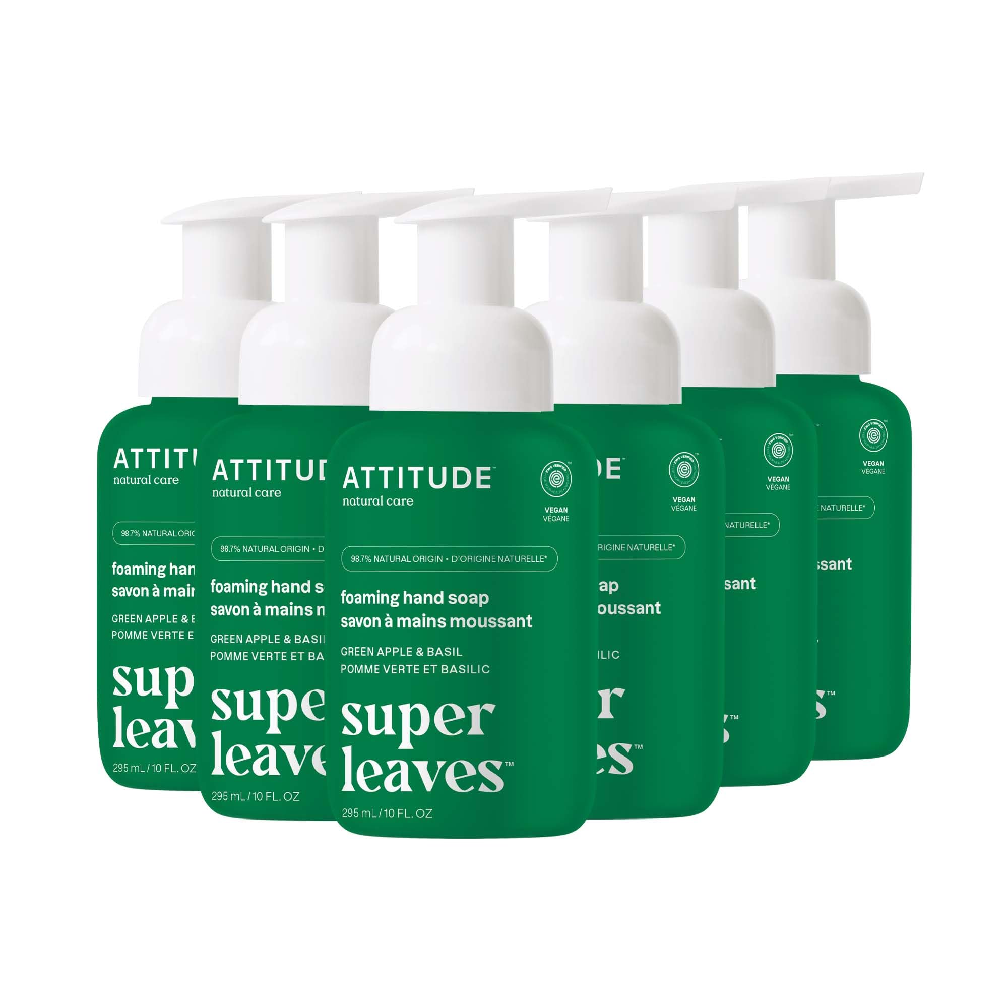 Foto 1 | Jabón de Manos Attitude Manzana Verde y Albahaca 300 Ml 6 Piezas - Venta Internacional