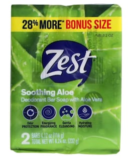 Foto 1 | 2 Pastillas De Jabón Soap Zest Soathing Aloe, 120 Ml - Venta Internacional.
