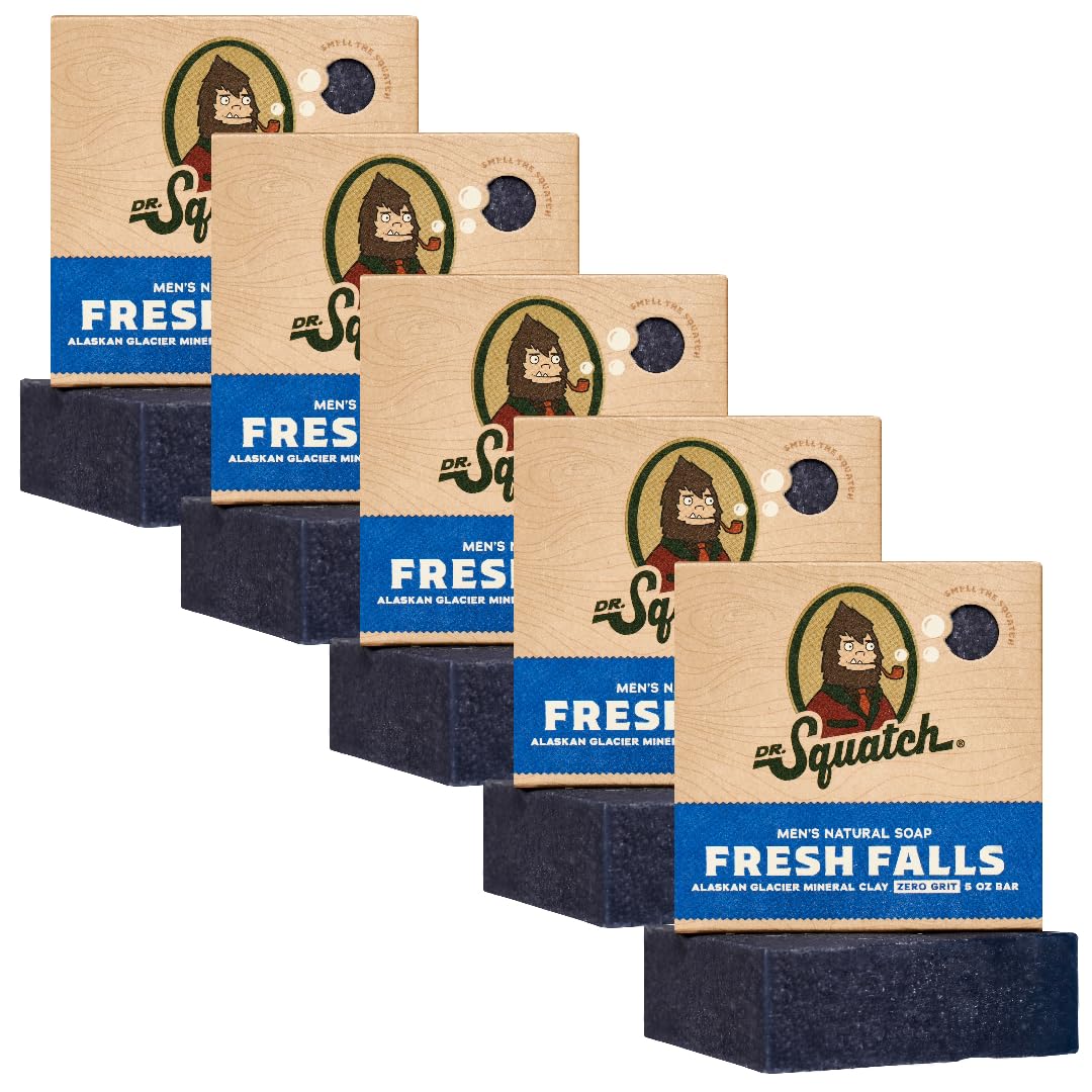 Foto 1 | Jabón En Barra Dr. Squatch Fresh Falls, Paquete De 5, Totalmente Natural Para Hombres - Venta Internacional.