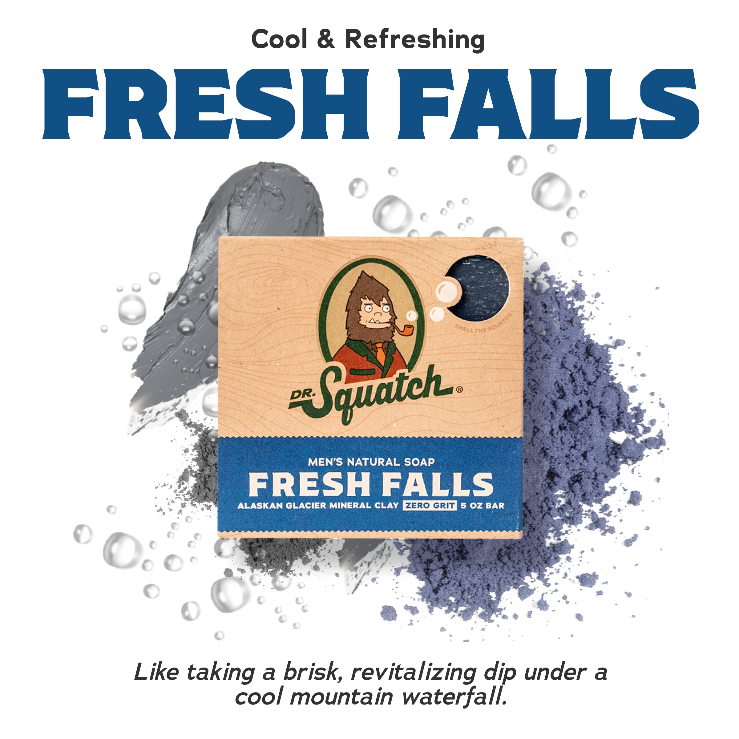 Foto 2 | Jabón En Barra Dr. Squatch Fresh Falls, Paquete De 5, Totalmente Natural Para Hombres - Venta Internacional.